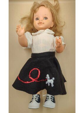 VINTAGE 1970S MATTEL HI DOTTIE TALKING DOLL Blonde Poodle Skirt Saddle Shoes